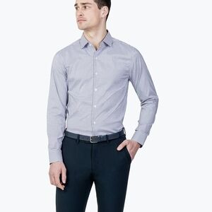 Ministry of Supply Men's Navy Checkered Dress Shirt